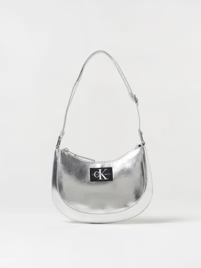 Calvin Klein Kids' Girls Silver Metallic Shoulder Bag (15cm)