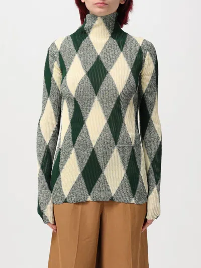Burberry Argyle-knit High-neck Jumper In Green