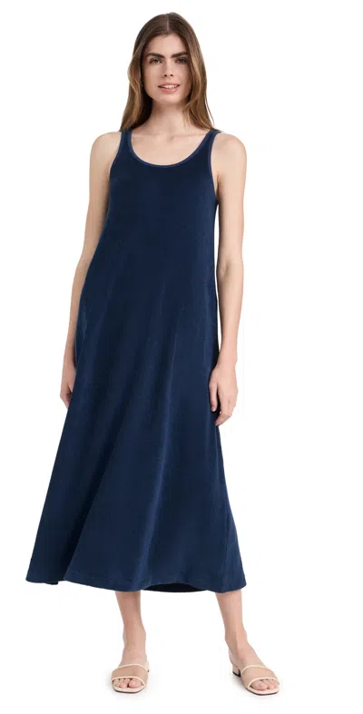 Suzie Kondi Alpha Cotton-blend Terry Maxi Dress In Blue
