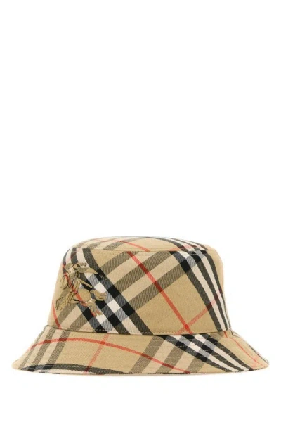 Burberry Man Printed Polyester Blend Bucket Hat In Multicolor