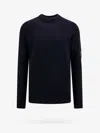 C.p. Company C. P. Company Man Sweater Black Size 38 Cotton, Polyamide In Blue