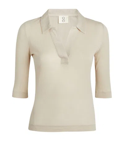 Ninety Percent Organic Cotton Tadeo Polo Shirt In Beige