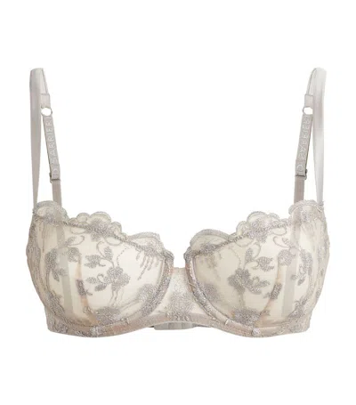 Id Sarrieri Loulou Balconette Bra In Silver