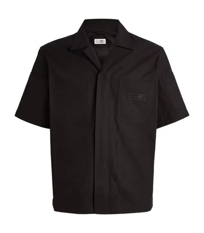 Mm6 Maison Margiela 6-pocket Short-sleeve Shirt In Black