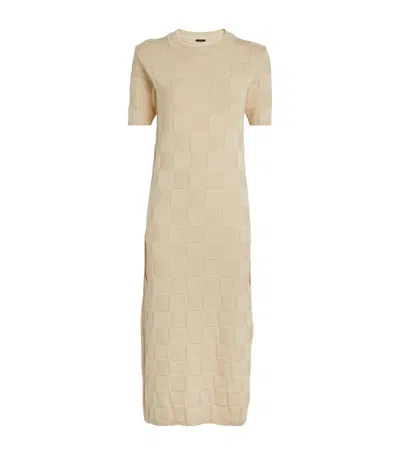 Joseph Vichy Textured Knitted Dress In Ivory