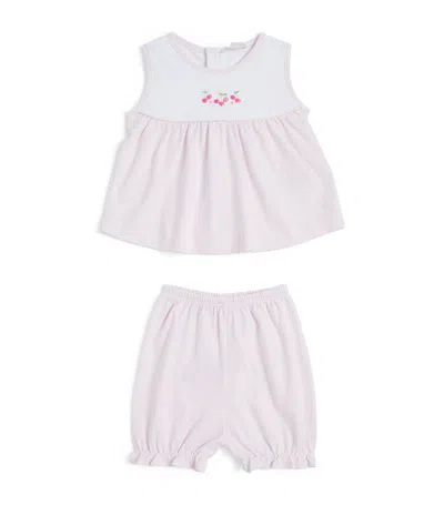 Kissy Kissy Classic Treasures Top And Shorts Set (0-18 Months) In Pink