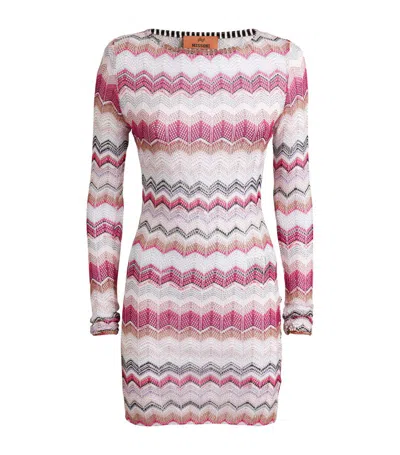 Missoni Knitted Wave Mini Dress In Multi