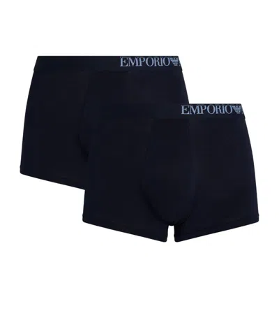 Emporio Armani Soft Touch Eco Viscose Trunks (pack Of 2) In Multi