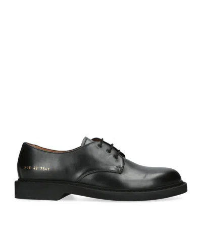 Common Projects Leather Derby Shoes In Black