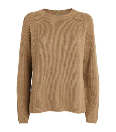Joseph Linen-blend Sweater In Brown