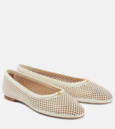 Chloé Marcie Leather Ballet Flats In White