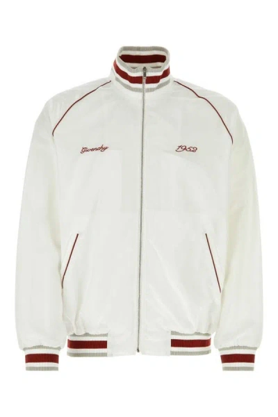 Givenchy Logo Embroidered Bomber Jacket In White