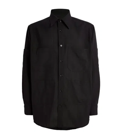 Mm6 Maison Margiela 6-pocket Long-sleeve Shirt In Black