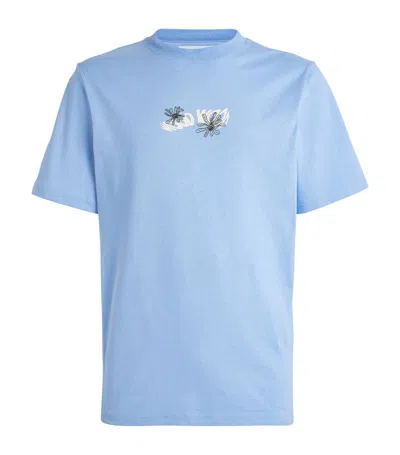 Wood Wood Cotton Bobby T-shirt In Blue
