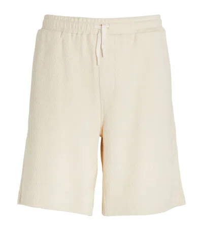 Che Bouclé Cotton Shorts In Ivory