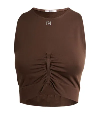 Wolford Body Shaping Crop Top In Brown