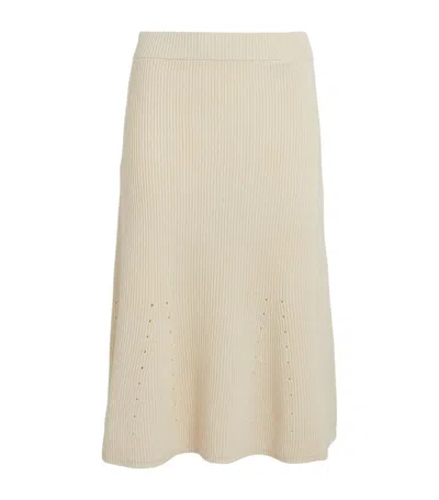 Joseph Linen-blend Skirt In Ivory