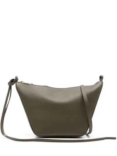 Loewe Hammock Mini Leather Shoulder Bag In Green