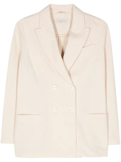 Circolo 1901 Oxford Double-breasted Jacket In White
