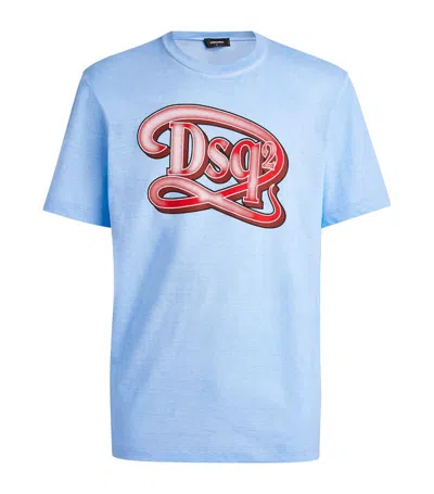 Dsquared2 Logo T-shirt In Blue