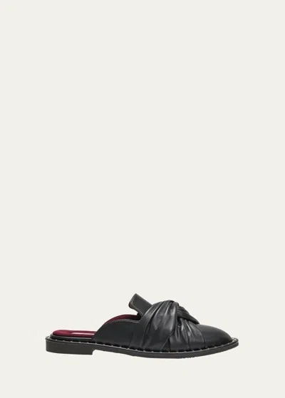 Stella Mccartney Falabella Twist Loafer Mules In Black