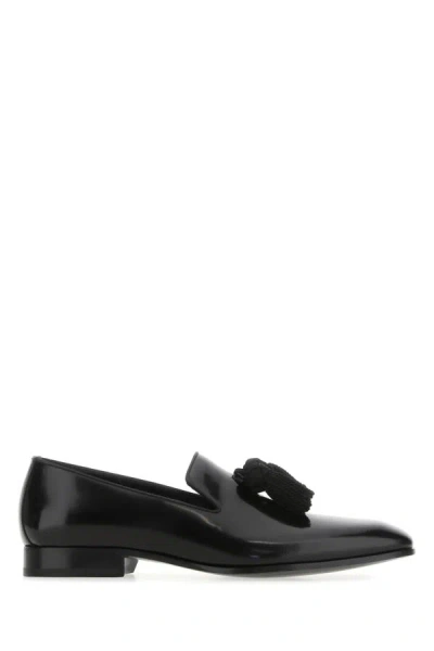 Jimmy Choo Foxley Patent Leather Loafers In Black