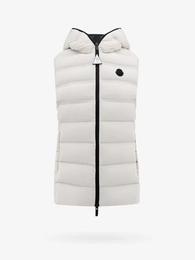 Moncler Ice Grey Aliterse Padded Vest In White