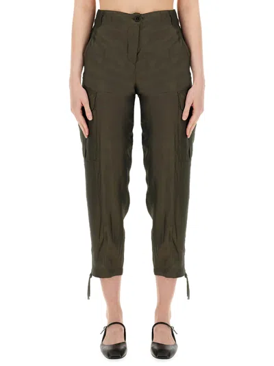 Aspesi Cropped Pants In Green