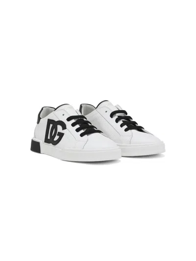 Dolce & Gabbana Kids Sneakers Portofino In White