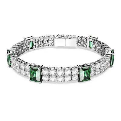 Swarovski Matrix Tennis Bracelet In Green