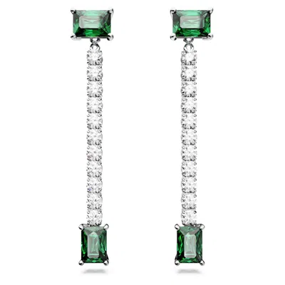 Swarovski Matrix 水滴形耳環 In Green