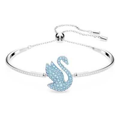 Swarovski Iconic Swan Bangle In Blue