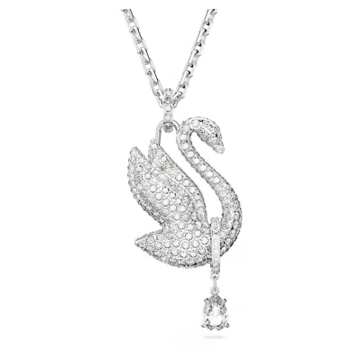 Swarovski Iconic Swan Necklace In White