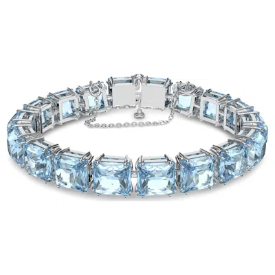 Swarovski Womens Light Sapphire Millenia Rhodium-plated And Crystal Bracelet In Blue