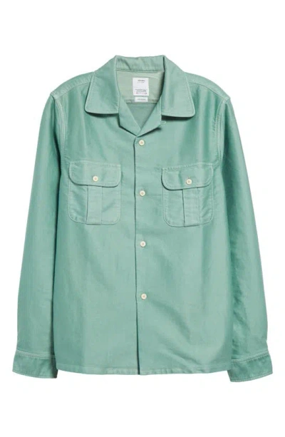 Visvim Keesey G.s. Cotton Moleskin Shirt In Green