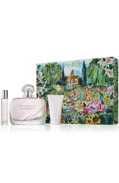 Estée Lauder Beautiful Magnolia Dare To Play Fragrance Gift Set ($186 Value) In White