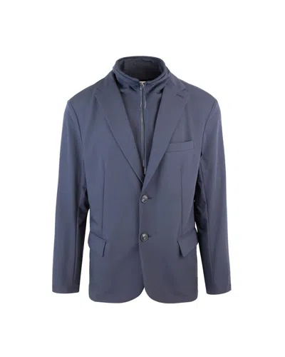 Emporio Armani Jacket In Navy Blue