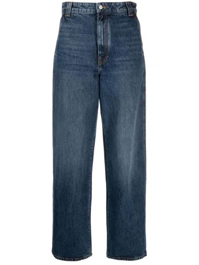 Khaite The Bacall Low-waisted Jeans In Blue