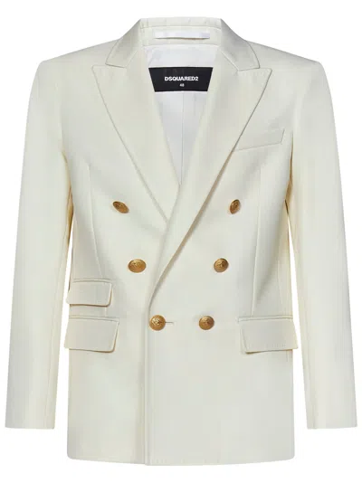 Dsquared2 Giacca Palm Beach D.b.  In White