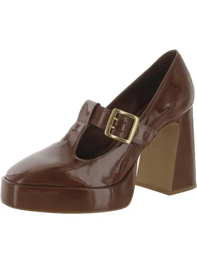 Vince Camuto Marocean Womens Patent Leather Platform Mary Jane Heels In Multi