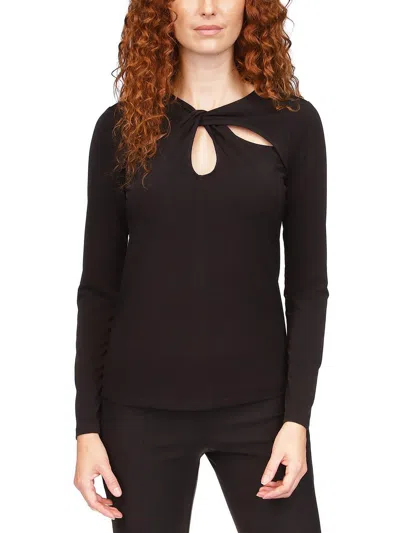 Michael Michael Kors Womens Cut-out Keyhole Blouse In Black