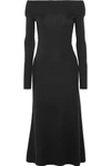 GABRIELA HEARST JUDY OFF-THE-SHOULDER WOOL AND CASHMERE-BLEND MIDI DRESS