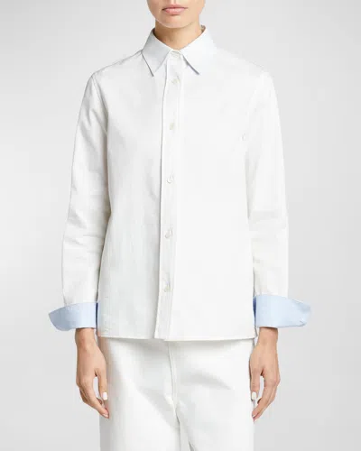 Loewe Poplin Button Down Shirt In White