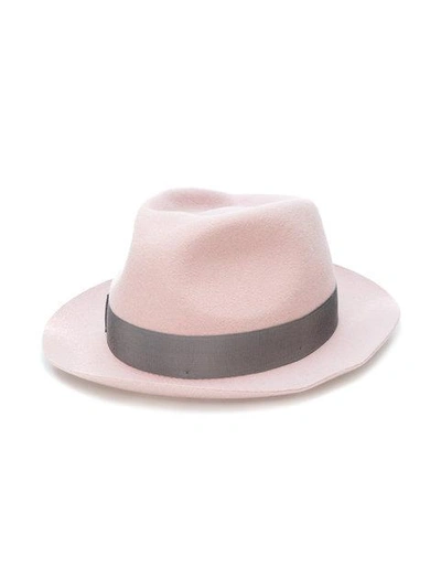 Borsalino Fedora Felt Hat In Rosa