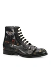 GUCCI Queercore Insects Leather Boots