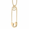 True Rocks Large Safety Pin Necklace Cast In Sterling Silver 18 Carat Gold Plated In Pin