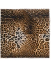 SAINT LAURENT leopard print scarf,4655263Y66712281505