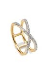 MONICA VINADER RIVA DIAMOND RING,GP-RG-RIWX-DIA