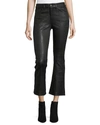 Frame Crop Mini Boot Lamb Leather Pants In Black