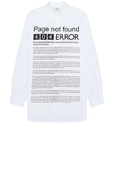 Vetements Page Not Found Shirt In White